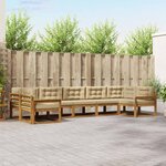 vidaXL Ensemble de canapés d'extérieur 7 Pièces Naturel et Beige