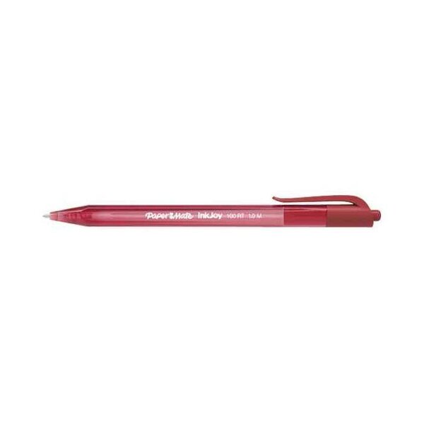 Stylo à bille Rétractable InkJoy 100 RT Pointe Moyenne Rouge Paper Mate