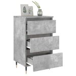 vidaXL Tables de chevet 2 Pièces gris béton 40x35x69 cm bois d’ingénierie