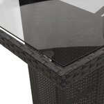 vidaXL Ensemble à manger de jardin 9Pièces coussins noir résine tressée