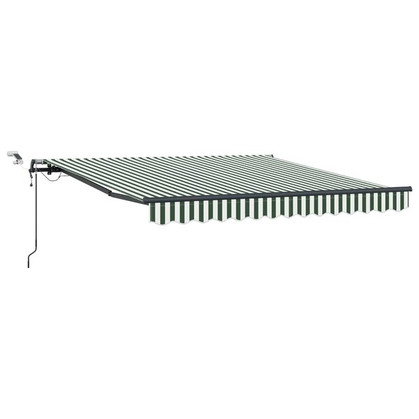 vidaXL Auvent rétractable Vert et blanc 300 x 250 cm Polyester