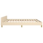 vidaXL Cadre de lit avec tête de lit Crème 180 x 200 cm Tissu