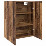 vidaXL Armoire suspendue Montage mural Bois ancien 69 5 x 34 x 90 cm