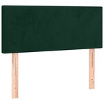 vidaXL Sommier à lattes de lit et matelas Vert foncé 80x200 cm Velours