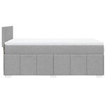 vidaXL Sommier à lattes de lit et matelas Gris clair 90x190 cm Tissu
