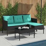 vidaXL Ensemble de canapé de jardin avec coussin 2 Pièces polyrotin