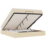 VidaXL Cadre de lit ottoman avec matelas crème 160x200 cm tissu