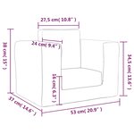 vidaXL Canapé-lit pour enfants Anthracite Peluche douce