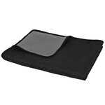 vidaXL Couvre-lit à double face matelassé 170 x 210 cm Gris et noir