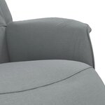 vidaXL Fauteuil inclinable avec repose-pieds gris clair tissu