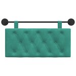 vidaXL Tête de lit suspendue Avec lumière LED Turquoise Velours