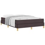 vidaXL Lit à ressorts avec matelas Marron foncé 160 x 200 cm tissu