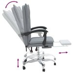 vidaXL Fauteuil inclinable de bureau Gris clair Tissu