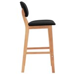 vidaXL Tabourets de bar lot de 2 noir tissu