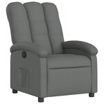 vidaXL Fauteuil inclinable en tissu gris foncé
