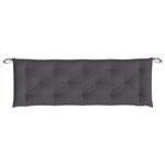 vidaXL Coussins de banc de jardin lot de 2 anthracite tissu Oxford