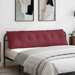 vidaXL Coussin de Dos Bordeaux 180 x 19 x 50 cm tissu