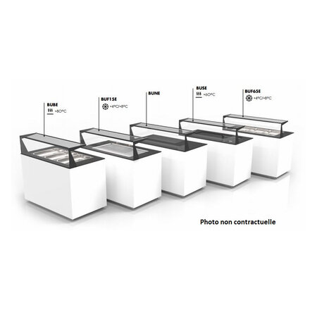 Buffet de service chaud cuve en verre - 1300x700 mm - sayl -  -