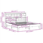 vidaXL Cadre de lit sans matelas cire marron 200x200cm bois pin massif