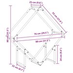 vidaXL Portant de bois chauffage anthracite 80x25x80 cm