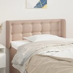 vidaXL Tête de lit avec oreilles Cappuccino 83x16x78/88 cm Similicuir