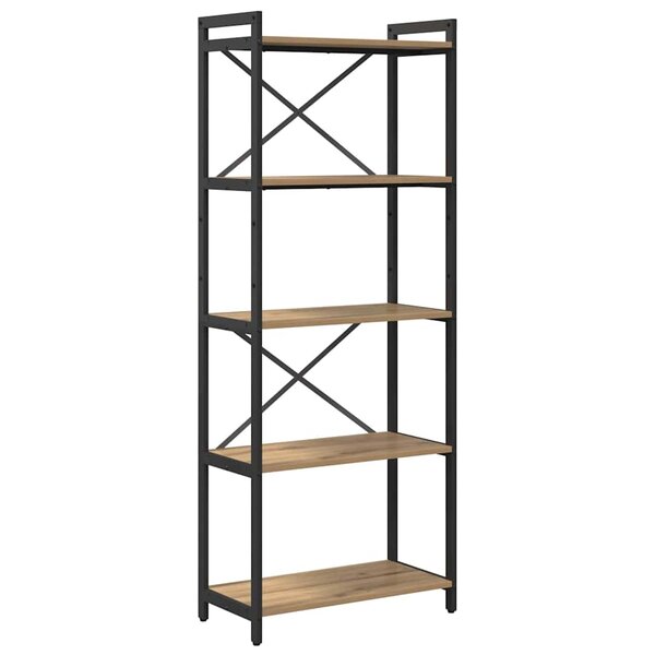 vidaXL Bibliothèque chêne artisanal 60 x 30 x 153 cm Bois d'ingénierie