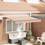 vidaXL Auvent Rétractable Rayure Multicolore 250 x 200 cm