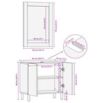 vidaXL Ensembles de salle de bain avec stockage Finition Lavage Blanc