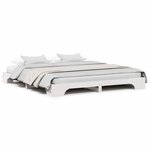 vidaXL Cadre de Lit Blanc 180x200 cm en Bois Massif