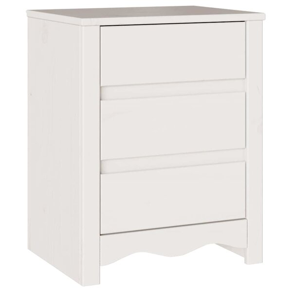 vidaXL Cabinet de chevet avec tiroir Drammen Blanc 45 x 35 x 56 cm