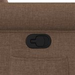 vidaXL Fauteuil inclinable Marron Tissu