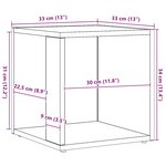 vidaXL Table d'appoint chêne artisanal 33x33x34 cm bois d'ingénierie