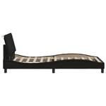 vidaXL Cadre de lit sans matelas noir 100x200 cm tissu