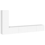 vidaXL Ensemble de meubles TV 3 Pièces Blanc Bois d'ingénierie