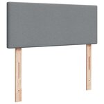 vidaXL Sommier à lattes de lit et matelas gris clair 120x190 cm tissu