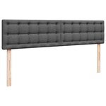 VidaXL Cadre de lit ottoman avec matelas gris foncé 200x200cm tissu