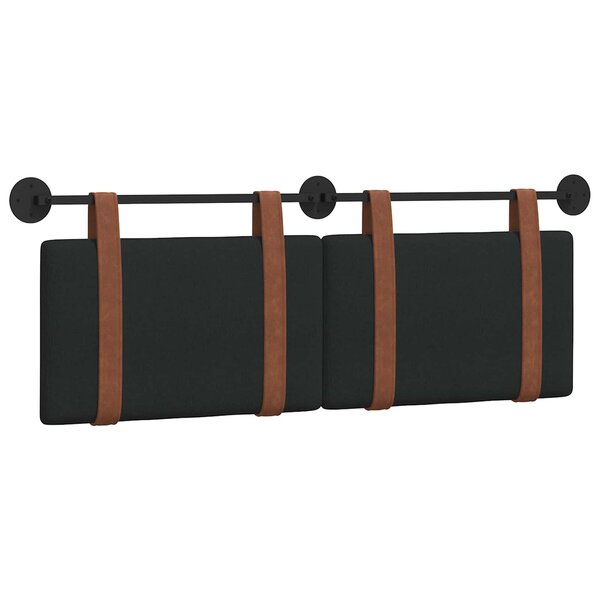 vidaXL Tête de lit suspendue Noir PU antique