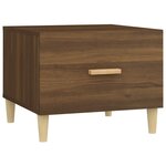 vidaXL Tables basses 2 Pièces chêne marron 50x50x40 cm bois d'ingénierie