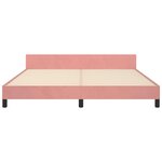vidaXL Cadre de lit avec tête de lit Rose 180x200 cm Velours
