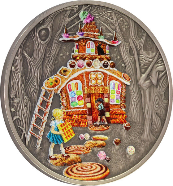 Pièce de monnaie en Argent 1 Dollar g 31.1 (1 oz) Millésime 2023 Fairytale HANSEL AND GRETEL
