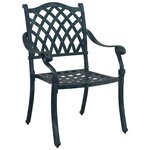 vidaXL Chaise de jardin 2 Pièces Vert 56 x 55 x 92 5 cm Aluminium