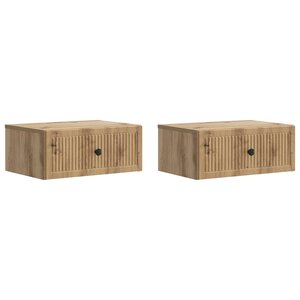 vidaXL Cabinet de chevet 2 Pièces Chêne artisanal 49 x 34 5 x 20 cm