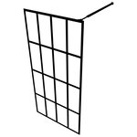 vidaXL Écran de douche Verre trempé transparent 80x195 cm
