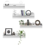 vidaXL Étagères murales 4 Pièces Blanc 80x11 5x18 cm bois d'ingénierie