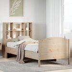 vidaXL Lit bibliothèque sans matelas 100x200 cm bois massif de pin