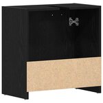 vidaXL Armoire lavabo de salle de bain chêne noir 60x33x60 cm