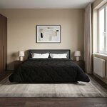 vidaXL Duvet d'été simple Matelassé Noir 220 x 240 cm
