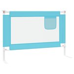 vidaXL Barrière de sécurité de lit enfant Bleu 90x25 cm Tissu