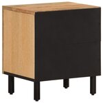 vidaXL Table de chevet 40x33x46 cm Bois de manguier solide