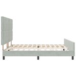 Lit vidaXL Gris clair 180x200 cm Velours